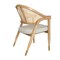 Flash Furniture Naomi Cane Rattan Dining and Accent Chair w/Solid Wood Frme, Gold Tipped Legs and Beige Padded Seat SK-220901-NAT-GG - alternate 8